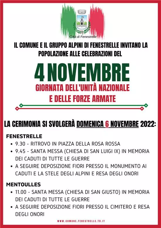 Celebrazioni per il 4 Novembre