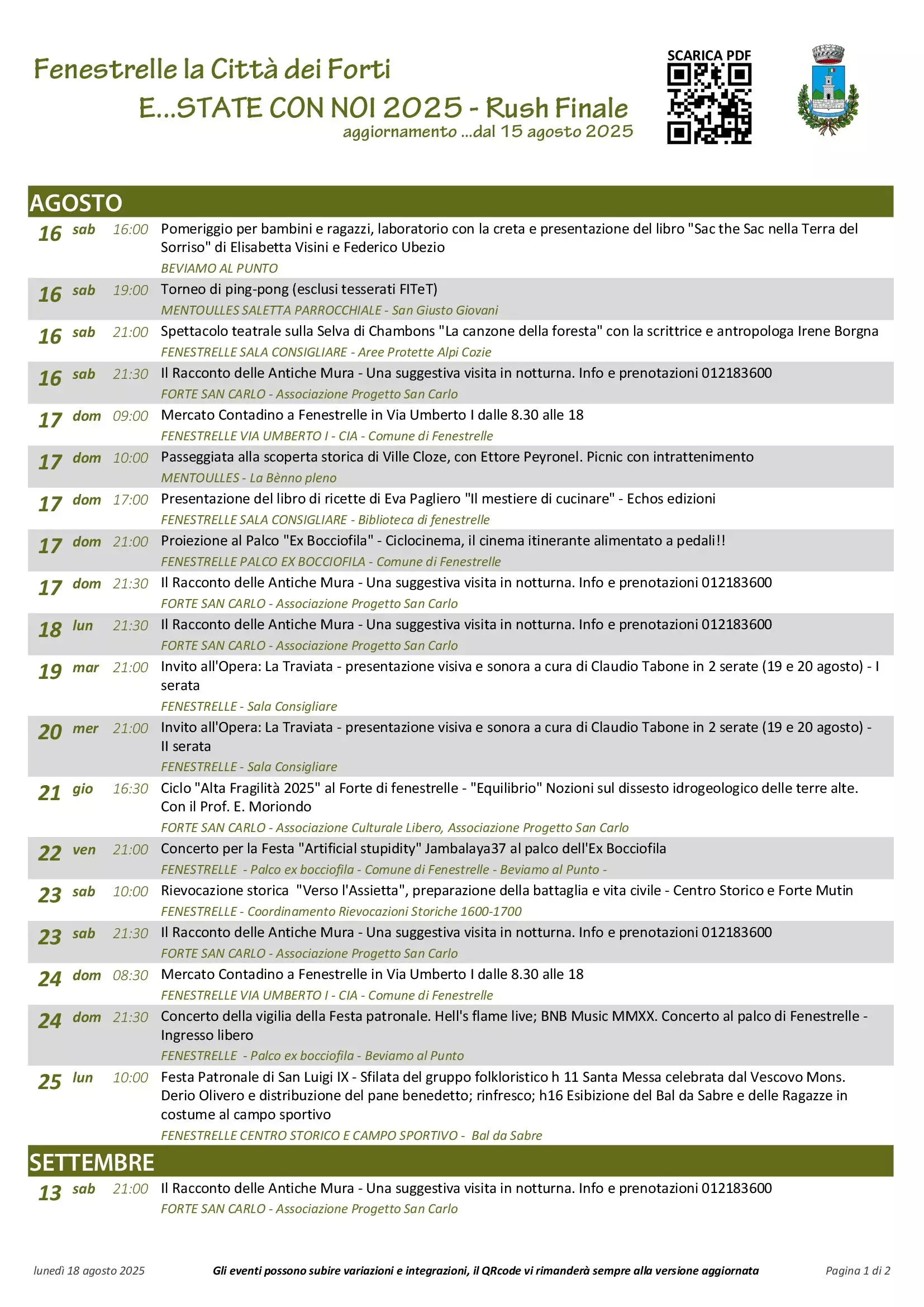 prima pagina